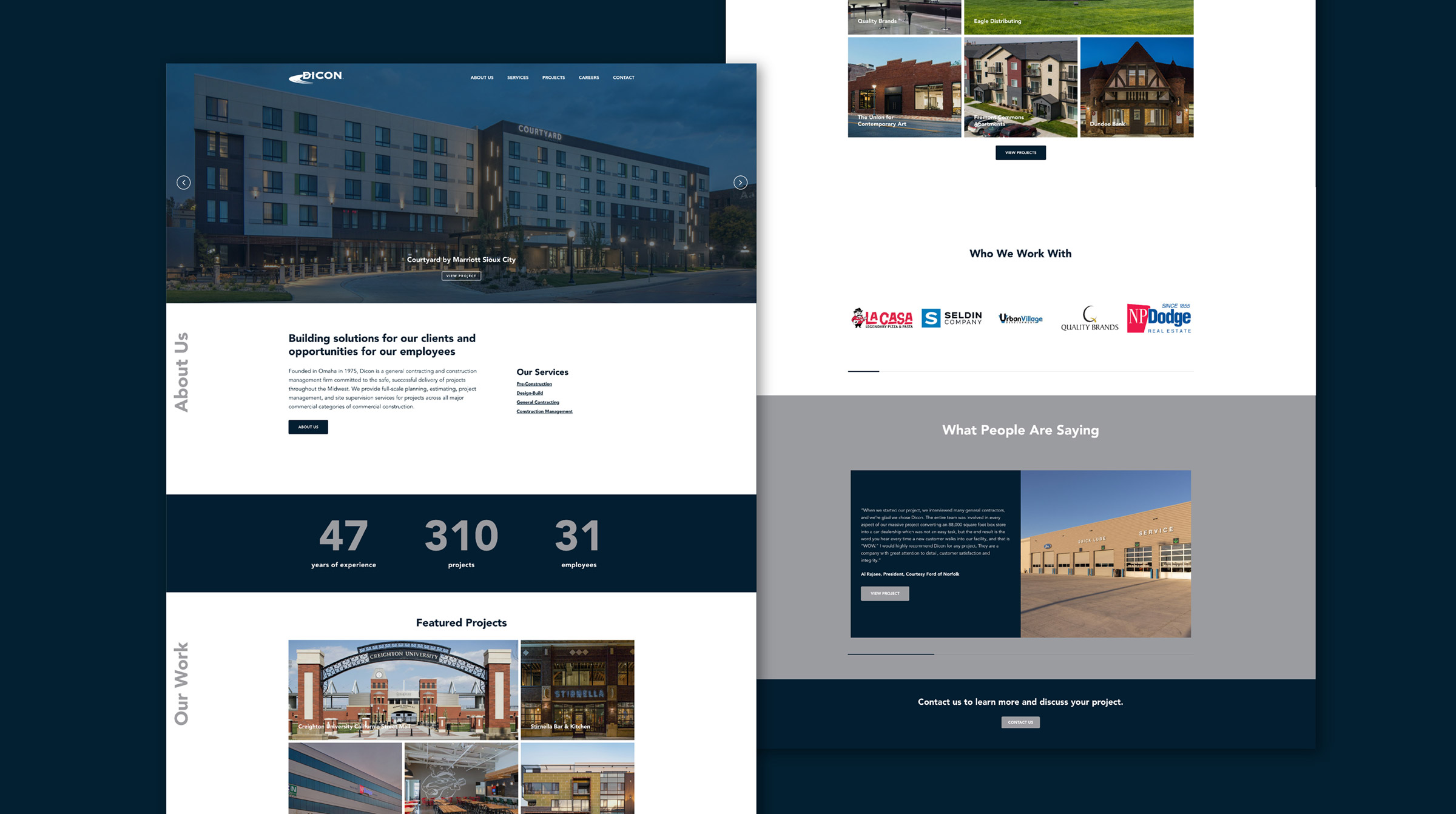 Dicon website homepage