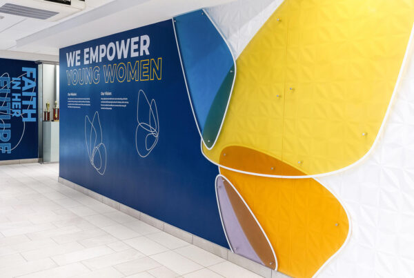 Mercy High School environmental graphics