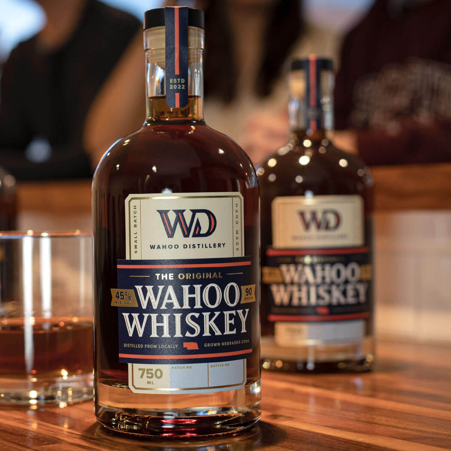 wahoo distillery packaging